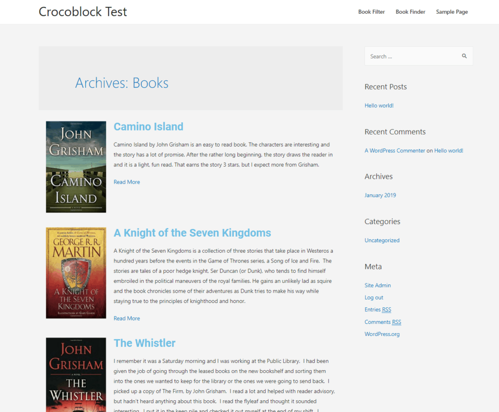 crocoblock archive template
