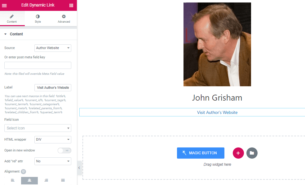 crocoblock author listing