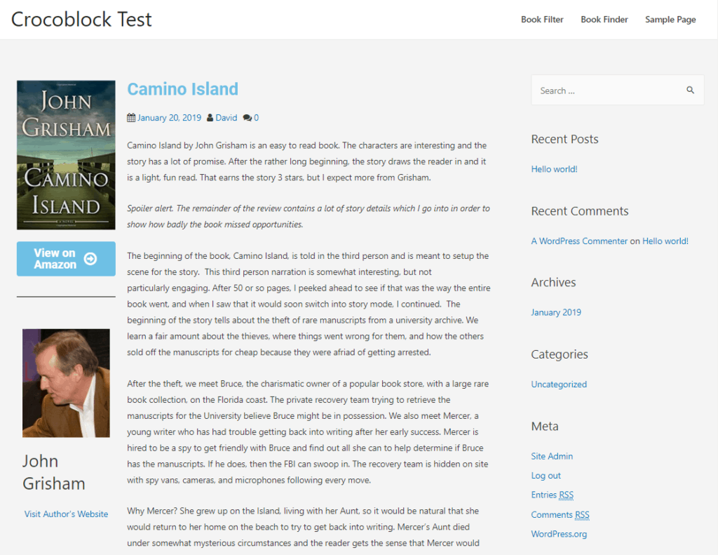 crocoblock book single front-end