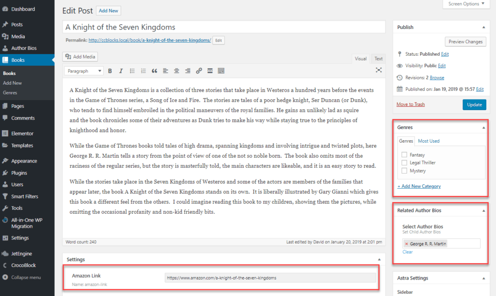 crocoblock example book record