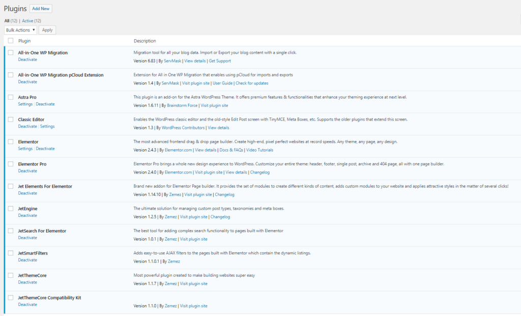 plugins installed - crocoblock review