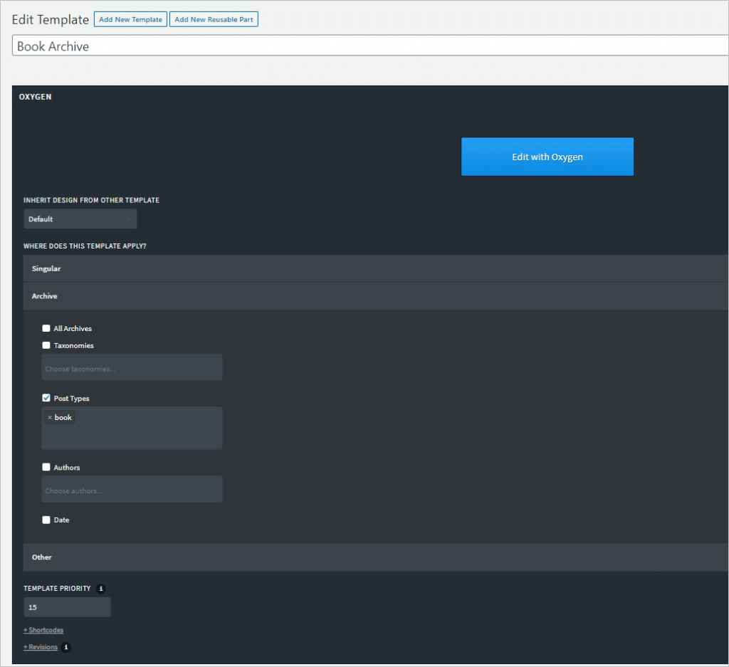 Book Archive Template Added