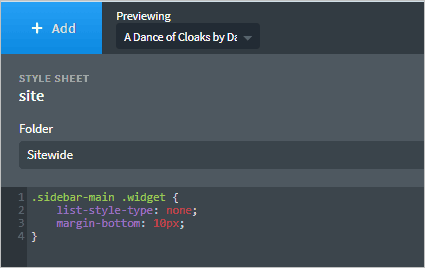 Css Added To Stylesheet