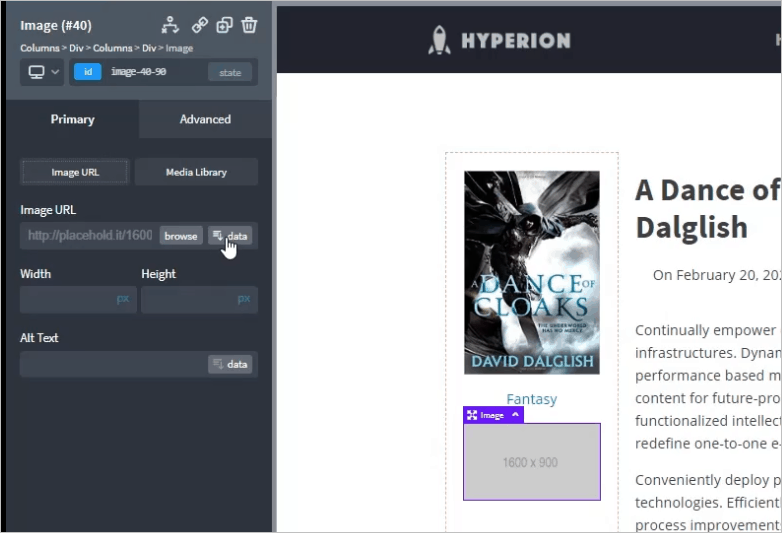 Data Option For Image Link