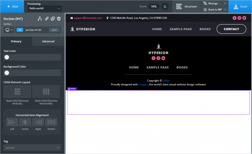 Oxygen Section Added