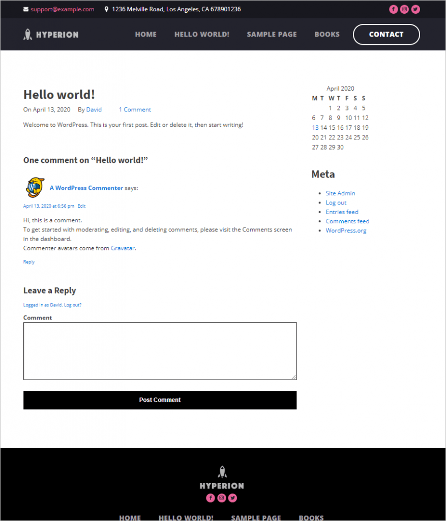 Single Post On Front End