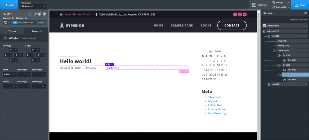Three Text Widgets Added