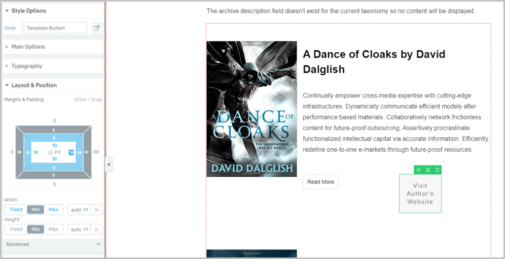 Button Layout And Padding Adjusted