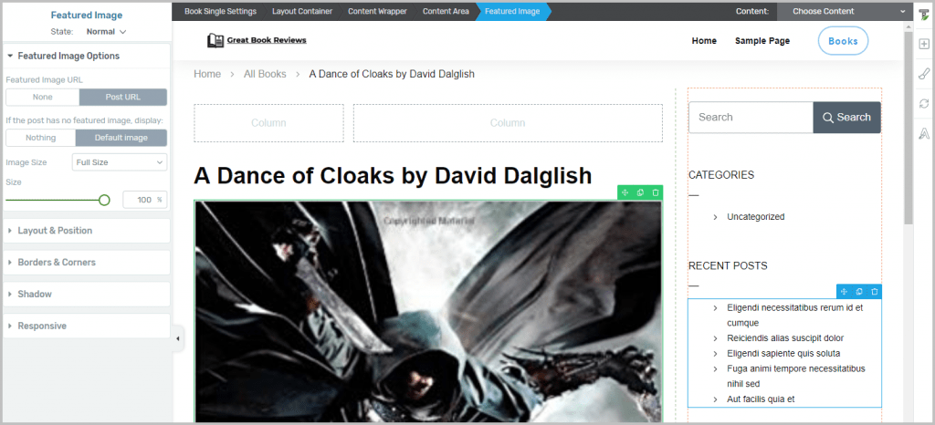 Columns Added To Book Single