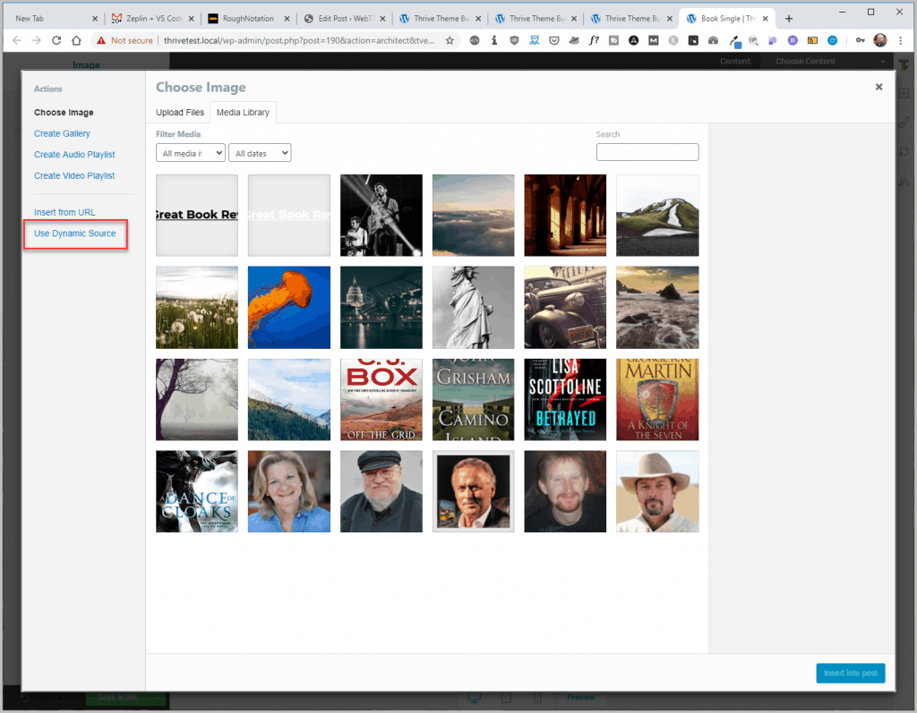 Media Library Opened