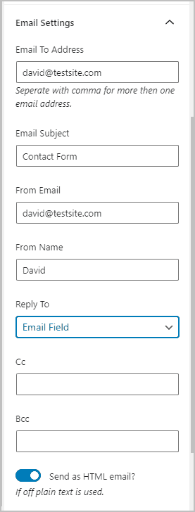 Email Settings