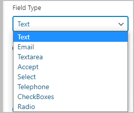 Field Type Drop Down