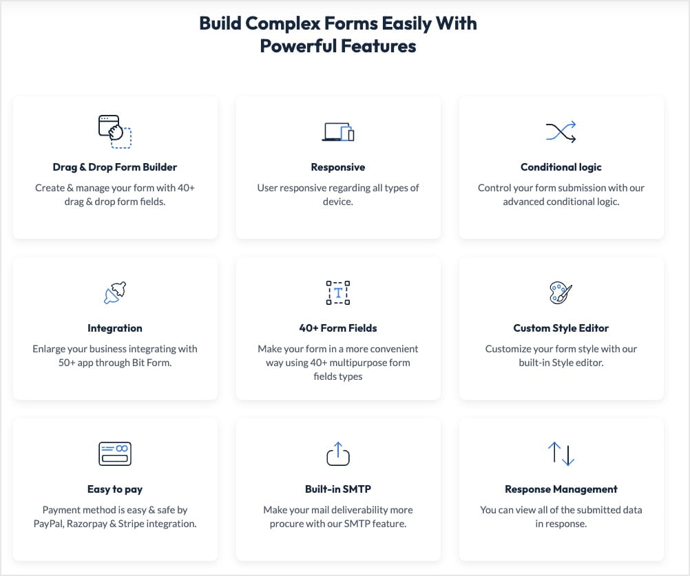 bit form all features