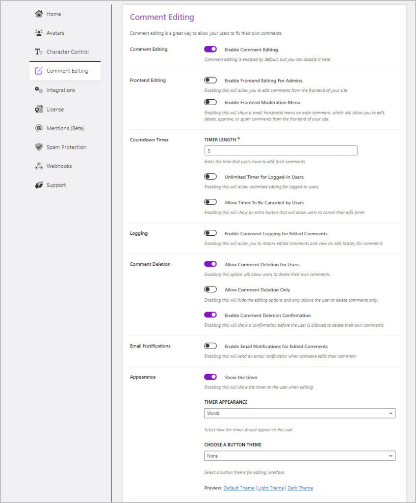 comment edit pro comment editing