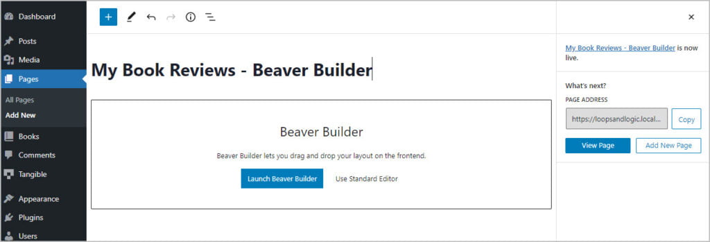 launch beaver builder