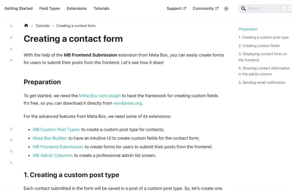 Meta Box Frontend Submission: Creating a Contact Form - WebTNG