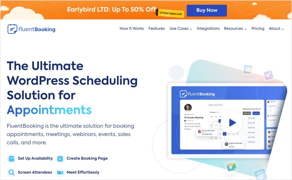 fluentbooking home page