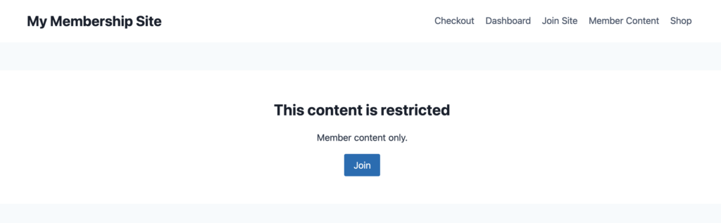 restricted page