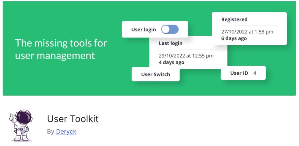 user toolkit on wp org